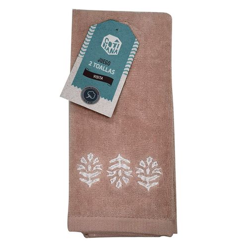 Toalla Visita Bordado Floral 30X45 Cm 2 Piezas Cotidiana