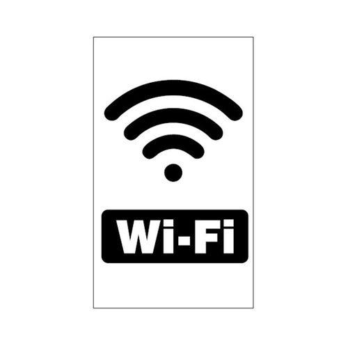 Cartel Autoadhesivo Wifi 10X17 Cm Randon