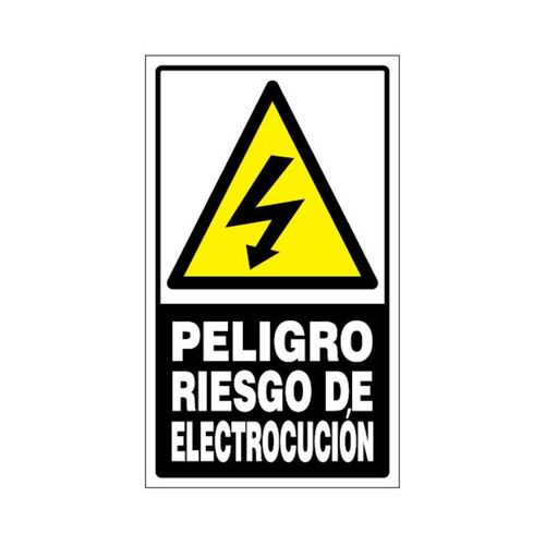 Cartel Autoadhesivo Riesgo Electrocucion 10X17 Cm Randon