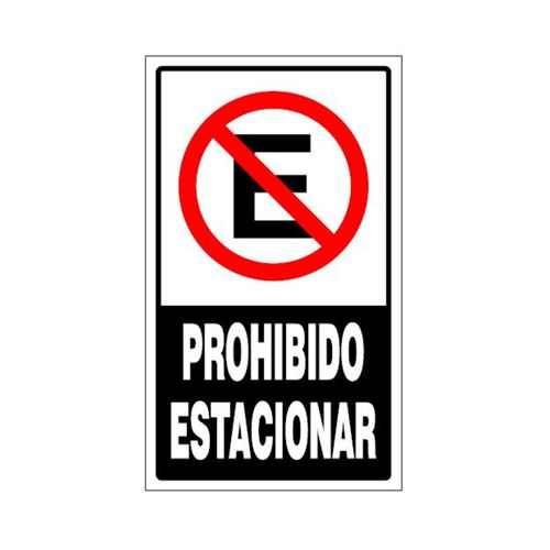 Cartel Autoadhesivo Prohibido Estacionar 10X17 Cm Randon