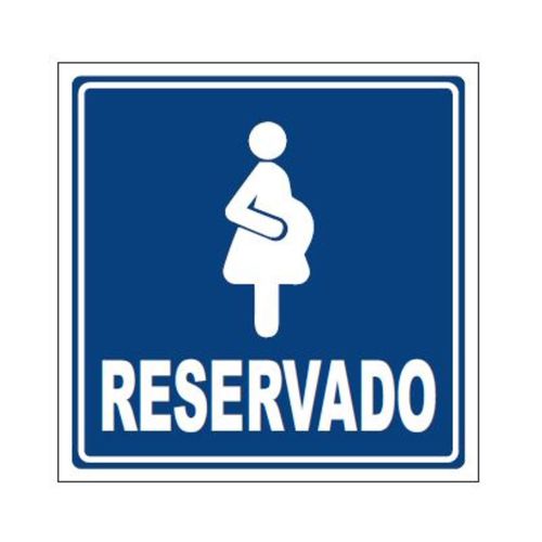 Cartel Autoadhesivo Reserv Embarazada 15X15 Cm Randon