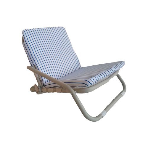 Silla Playa Acolchada Lineas Azul Outzen