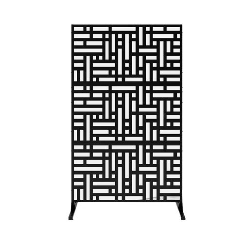 Divisor De Ambiente Con Pie M50 120 X 190 Cm Negro Cintek