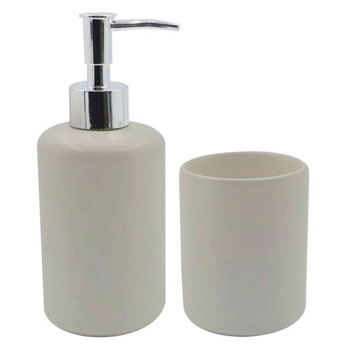 Set Accesorios De Baño 2 Piezas Ecru Cotidiana