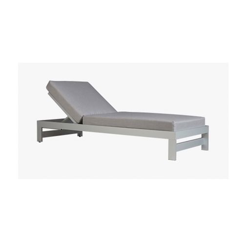 Reposera 195X75X40Cm Aluminio Gris Andes Cc Outdoor