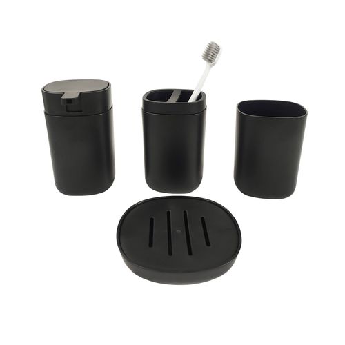 Set X4 Accesorios Baño Negro Mate Dansk