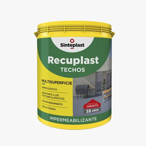 Pinturas Impermeabilizan Techos Blanco 5Kg - 3.54L Recuplast