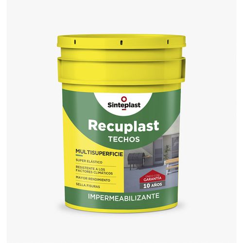 Pinturas Impermeabilizantes Techos Teja 20Kg - 14L Recuplast