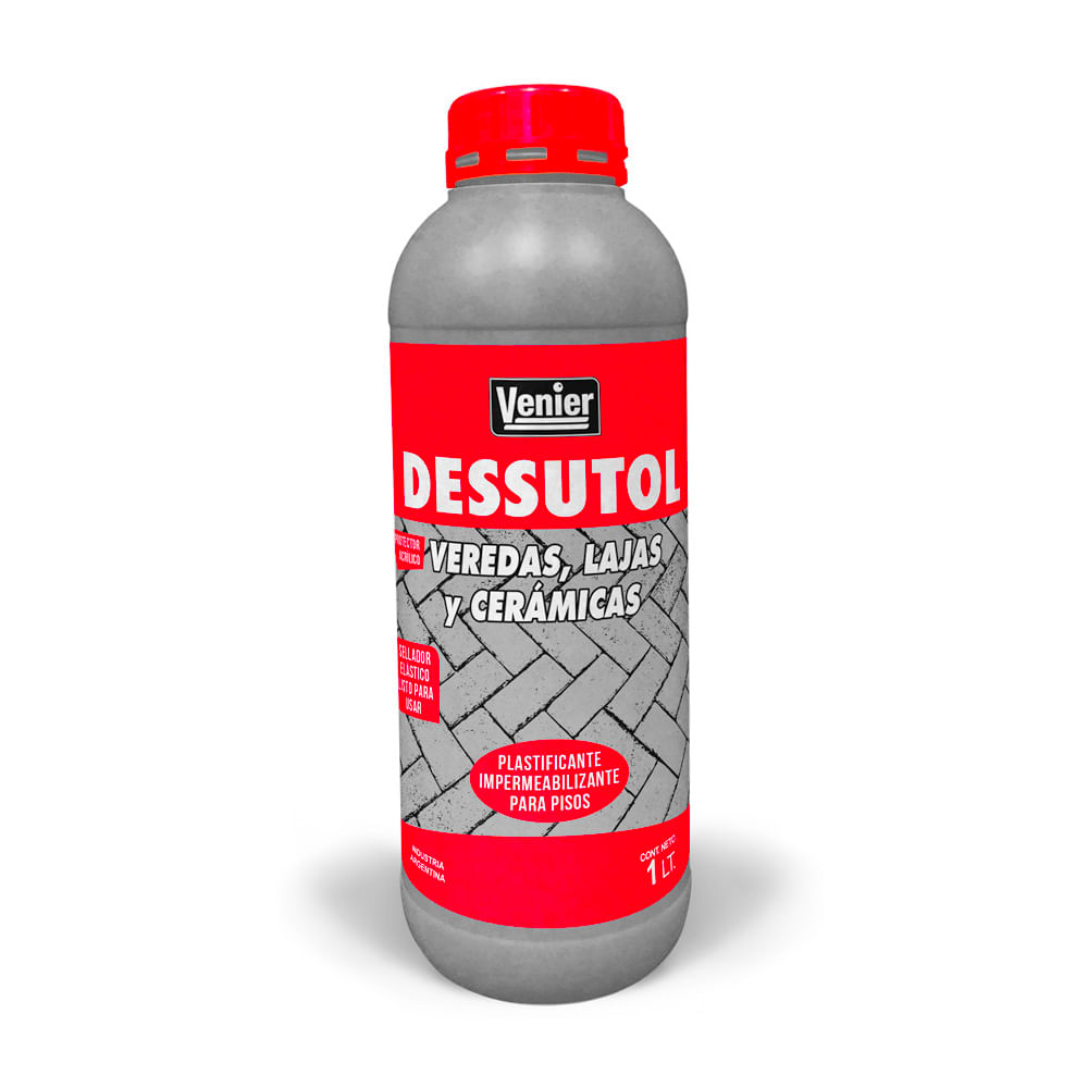 Protector Negro Semi Brillo 1 Lts Para Veredas y Cerámicos Venier