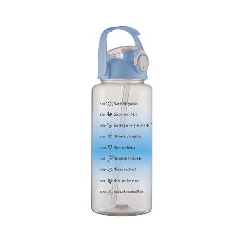 botella motivacional c/tapa azul 2000ml