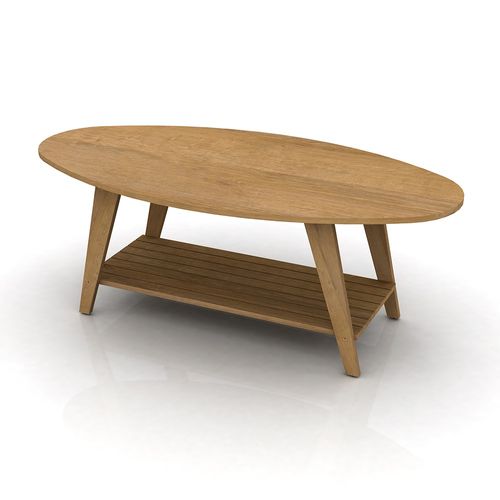 Mesa Centro Wall Oval 120X45X60 Cm Roble Miel Muebles Gacela