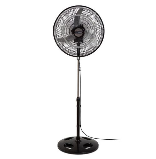 Ventilador De Pie 20" 3 Velocidades Metal Negro Liliana