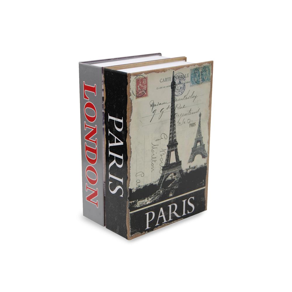 Cofre Porta Valores 18,6 x 12,9 x 8,4 Cm Con Llave Paris Silver Shadow
