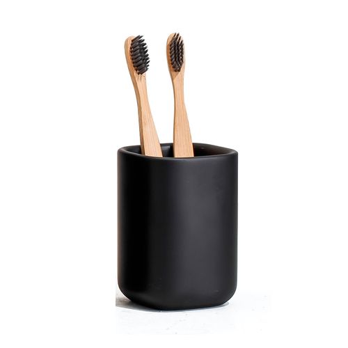 Porta Cepillos Poliresina Negro Suka