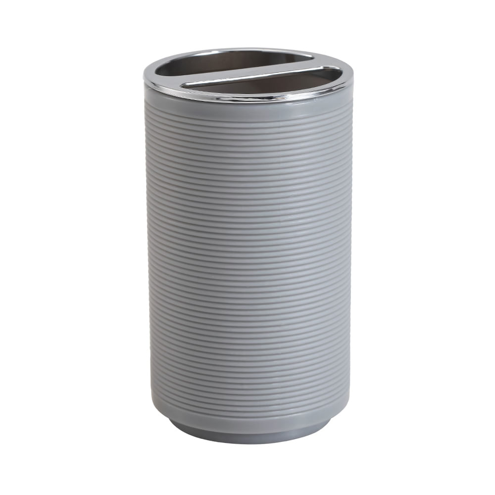 Porta Cepillos Polipropileno Gris 7x7x12,3 Cm Suka