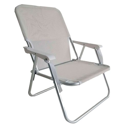 Silla playa TXT blanco 59x55x67 cm Outzen