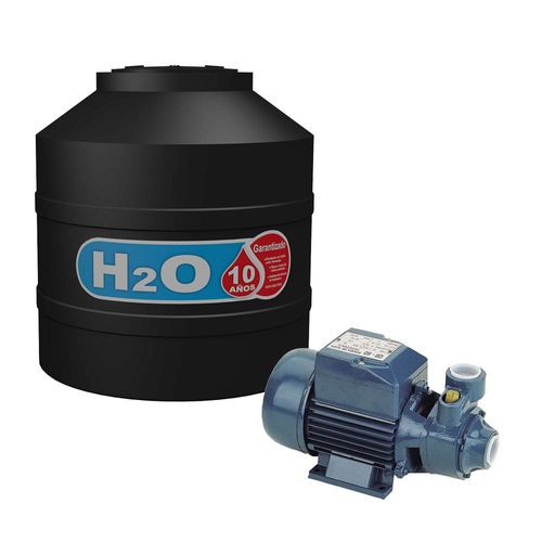 Combo Tanque H2O Bicapa 400 lts + Bomba Periferica QB-60 Pluvius