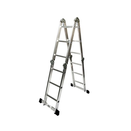 Escalera De Aluminio Articulada 16 Escalones Gris Gardex