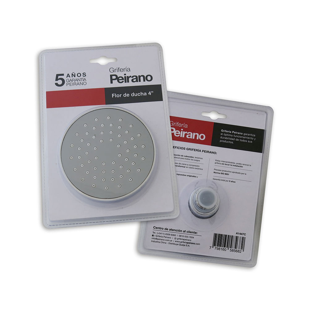 Flor de Ducha Plástico ABS Cromado Peirano