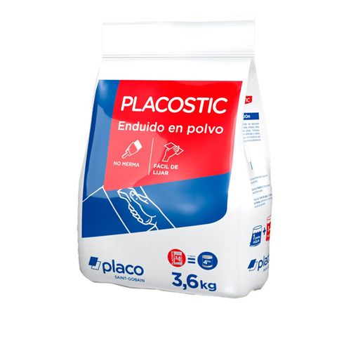 Enduido A Base De Yeso Placostic Interior X 3.6 Kg Placo