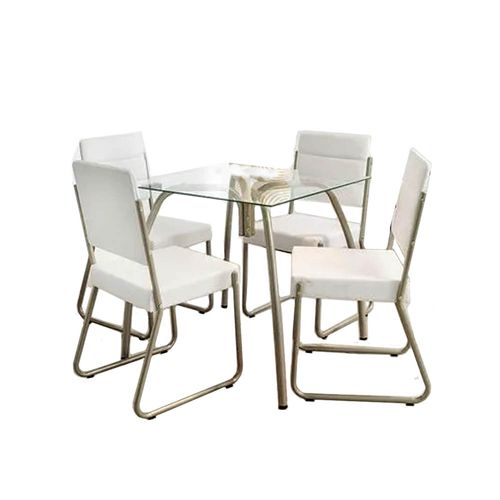 Juego de comedor 4 sillas Ninfa 80x80x76.5 cm M+Design