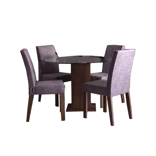 Juego de comedor 4 sillas vidrio Natale M+Design