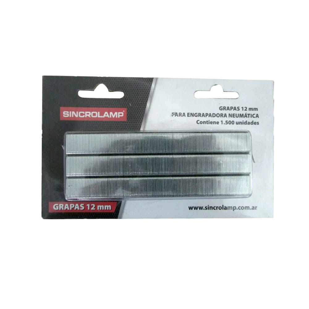 Grapas 12 Mm 1500 Un para Engrapadora Neumática Sincrolamp