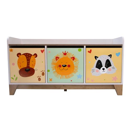 Organizador Línea Curva Infantil 120x40x64 Cm Muebles Gacela