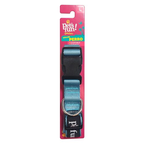 Collar para perro celeste talle L Pet'S Fun