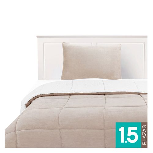 Plumón Swede ecru 1.5 plazas Cotidiana