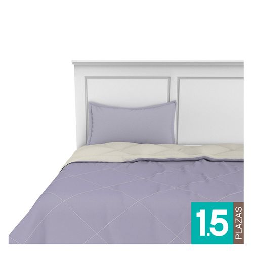 Plumón Liso lila 1.5 plazas Cotidiana