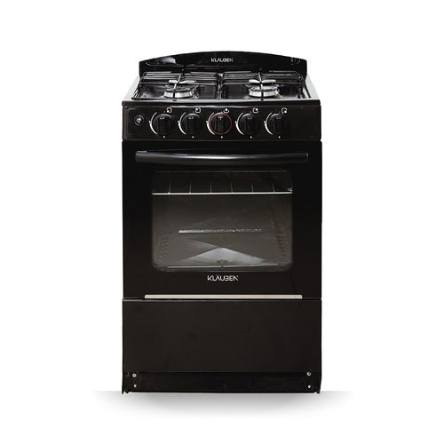 Cocina a Gas 56 Cm Negra Con Parrilla Klauben