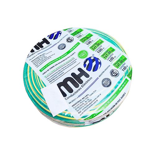 Cable Unipolar 1.50 Verde Y Amarillo X 50 M Industrias MH