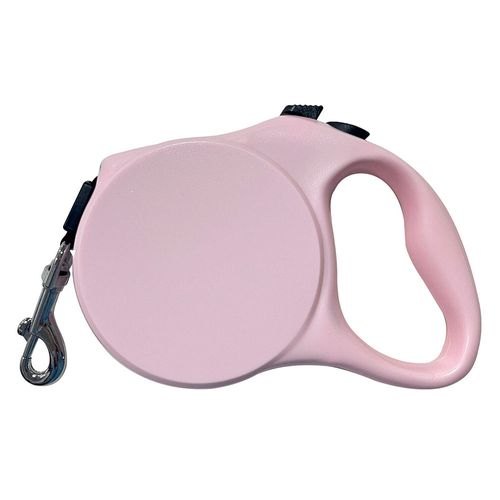 Correa retráctil mascota 5 m rosa Pet's Fun