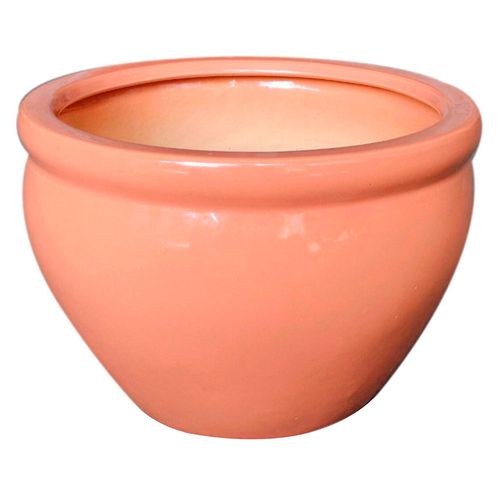 Maceta cerámica Aline M Glossy peach Outzen