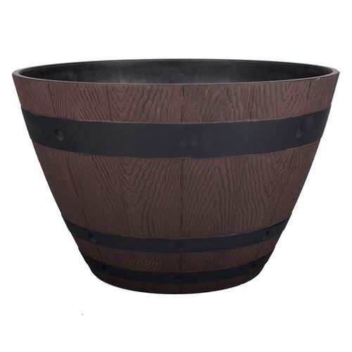 Macetero Barril marrón oscuro Outzen