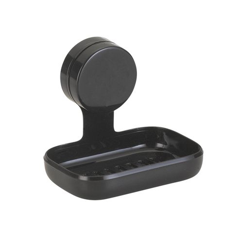Jabonera Baño Succión Negro Arthi