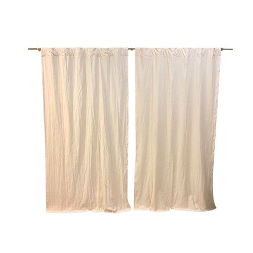Cortina De Ambiente Tusor Beige 1,40X2,20M X2 U Blanco Paris