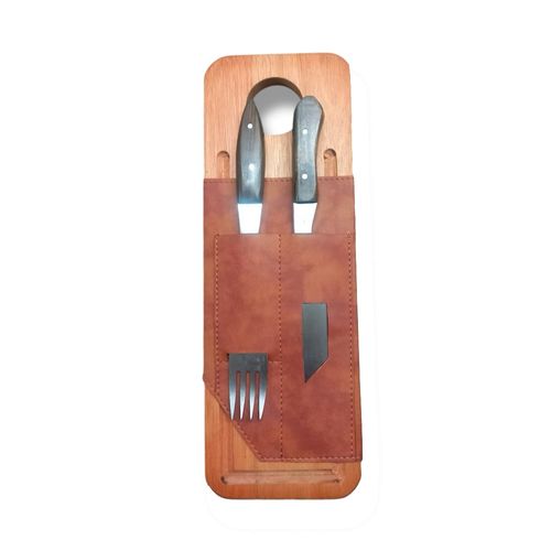 tabla c/cubiertos p/ asado premium-be
