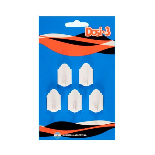 Percha Mini Anzuelo X 5 Alto Impacto Blanco Dosi 3