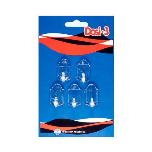 Percha Mini Cristal X 5 Alto Impacto Transparente Dosi 3