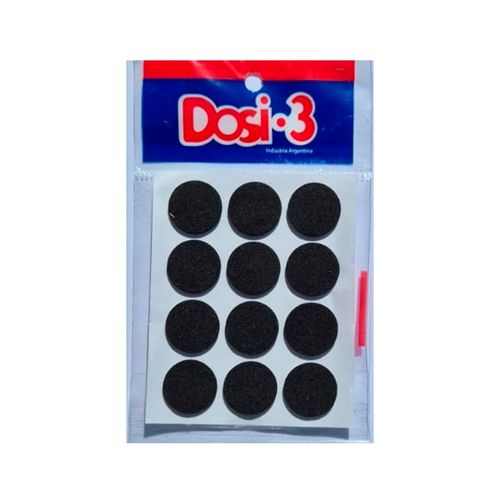 Tope Goma Antideslizante X 12 Goma Negros Dosi 3