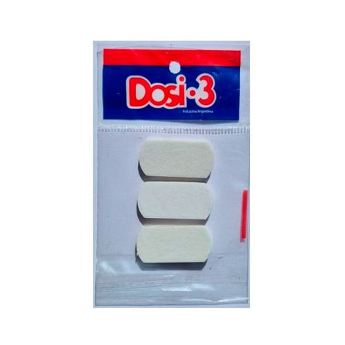 Tope Oval Chica X 3 Goma Eva Blancas Dosi 3