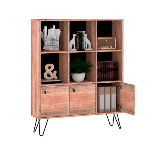 Módulo Industrial 141.5x115.5x46 Cm Melamina Marrón Atakama Le111 Dielfe