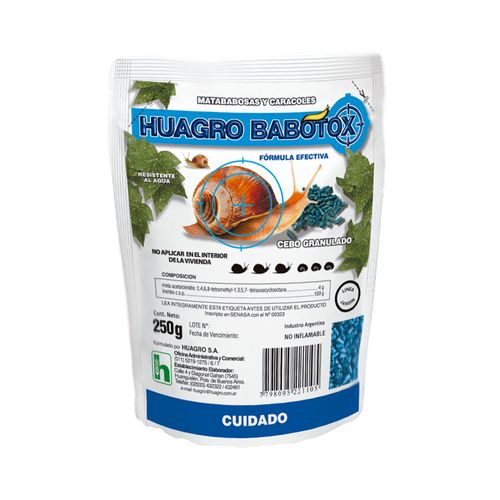 Cebo Granulado Babosas Y Caracoles X 250 Gr Huagro Babotox