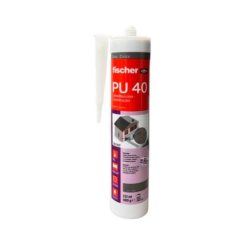 Sellador Poliuretano 40 Construcción Gris 400 G Fischer