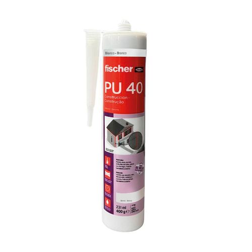 Sellador Poliuretano 40 Construcción Blanco 400 G Fischer