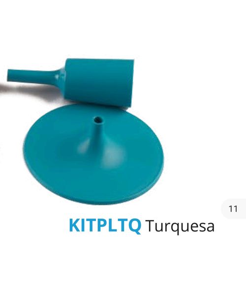 Kit Floron Portalámpara E27 Plástico Turquesa Elkas