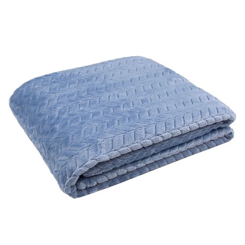 Manta flannel azul 125x150 cm Cotidiana