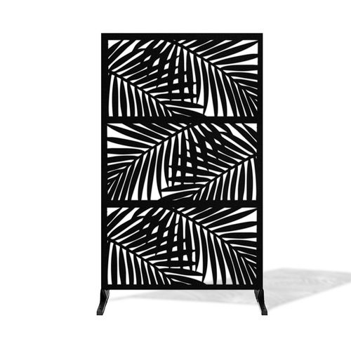 Divisor De Ambiente Con Pie M52 120 X 190 Cm Negro Cintek